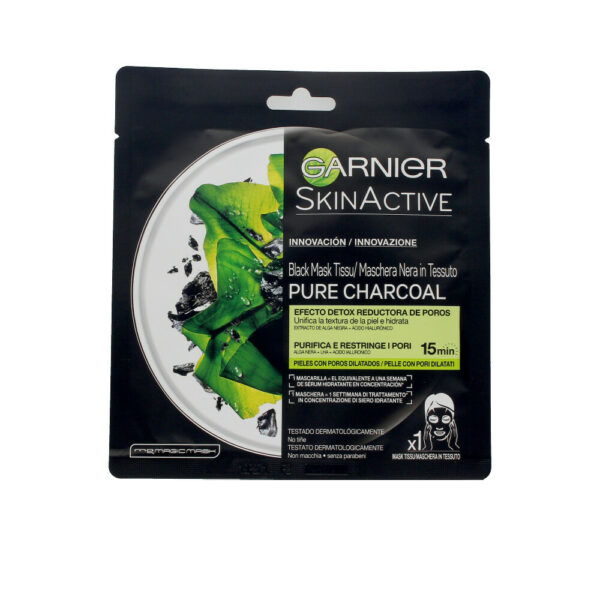 SKINACTIVE Pure Charcoal Black Detox Mask with Pore-Reducing Effect 28g